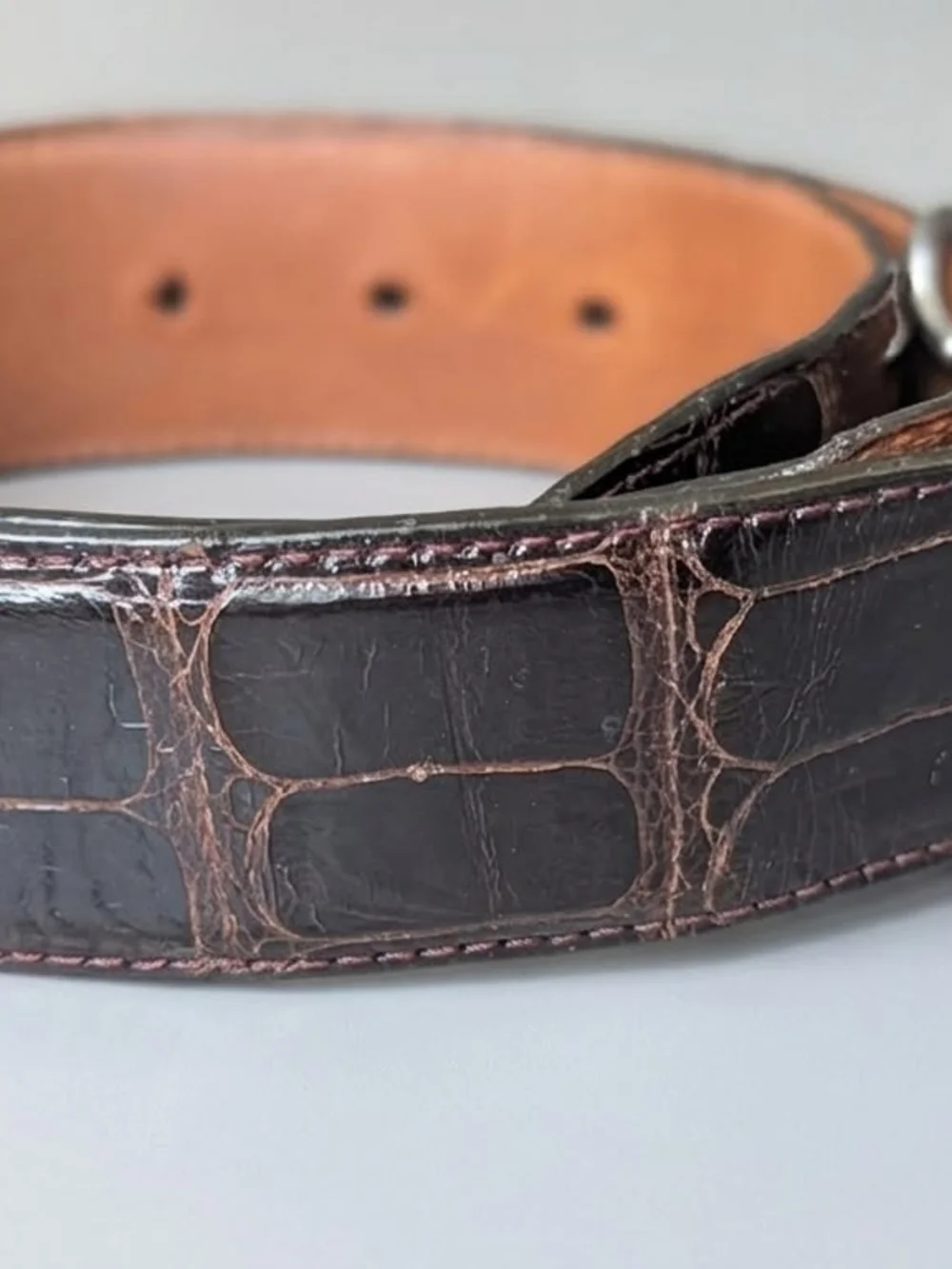 Genuine American Alligator belt hand made in the USA size 28